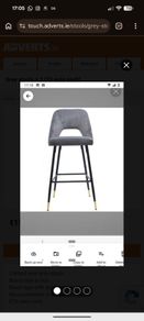 Stools - 2 X Grey stools
