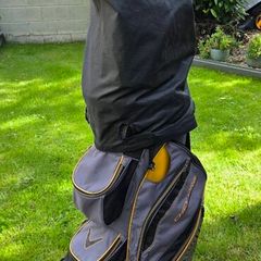Golf clubs and bag