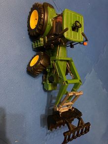 Bruder John Deere farm tractor with a front loader 50cm long