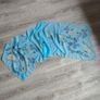 Blue butterfly print scarf, 30x153 cm Image 2