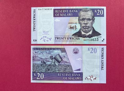 Malawi  20 Kwacha. 2007  Pick  52. ( Uncirculated )