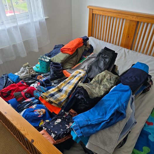 Set of clothes and shoes for a boy 6-8 years old.