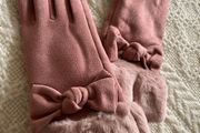 Pink Fur Lined Gloves
