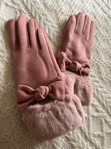 Pink Fur Lined Gloves