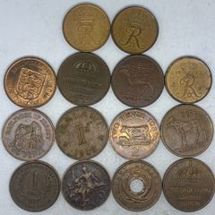 Mixed country copper coin lot