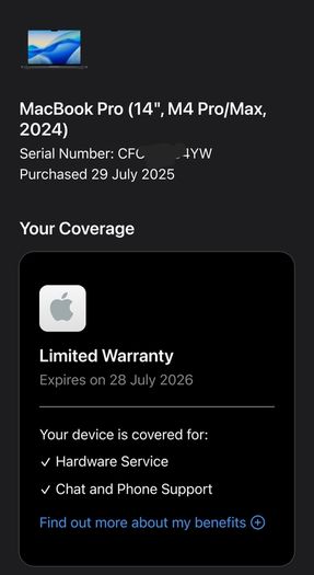 Macbook Pro 14 inch M4 Pro 24GB 512GB 12/16 cores Space Black