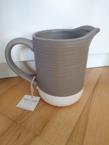 Grey and White Jug - Portland Living