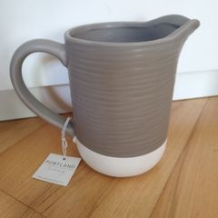 Grey and White Jug - Portland Living