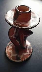 Soapstone Carved Candle Holder