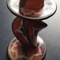 Soapstone Carved Candle Holder