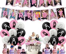 FREE P&P | Taylor Singer Birthday Decorations Popular Taylor Singer Birthday Party Supplies Happy Birthday Banner, Cake Toppers & Cupcake Toppers, Balloons