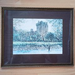 Nice Blarney Castle print in a wooden glazed frame by Paramount Fine Arts, Portadown 34.5 x 42cm