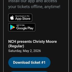 Christy Moore 2nd May NCH