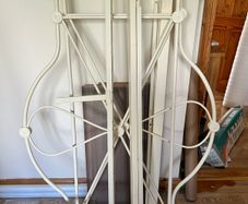 Cream Metal Bed