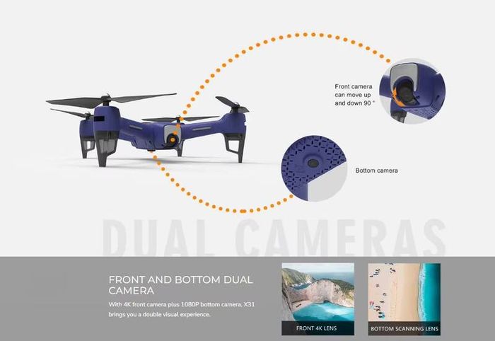 4K GPS Foldable RC Quadcopter Video Drone