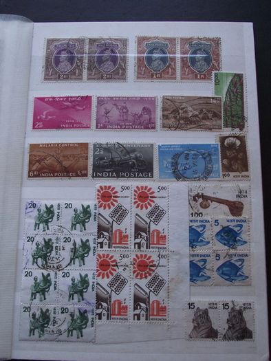 A nice collection of Stamps from India, presented in the album