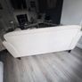 Modern two-seater sofa in light grey fabric Image 4