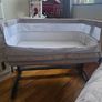 Babylo Nested Cozi Sleeper Bedside Cot Grey Image 2