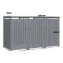 Premium Metal Wheelie Bin Shelter 3 Bay Image 2