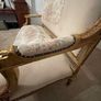 Louis XVI-style gilt settee and armchair, tapestry upholstery Image 2