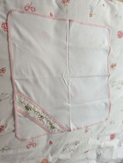 Handmade Traditional Madeira Embroidered Baby comfort  100% Cotton
