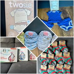 New! Baby clothes, vests, bibs, blankets, socks