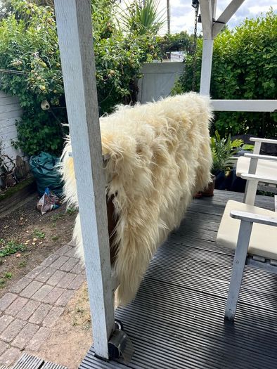 sheepskin throw