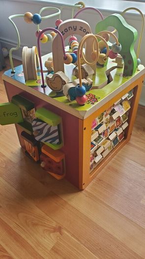 Zany Zoo Wooden Activity Cube