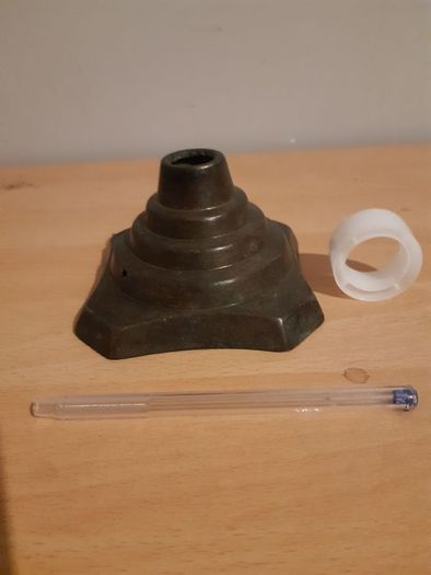 old brass lamp stand