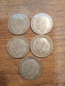 5X GeorV .500 halfcrowns.