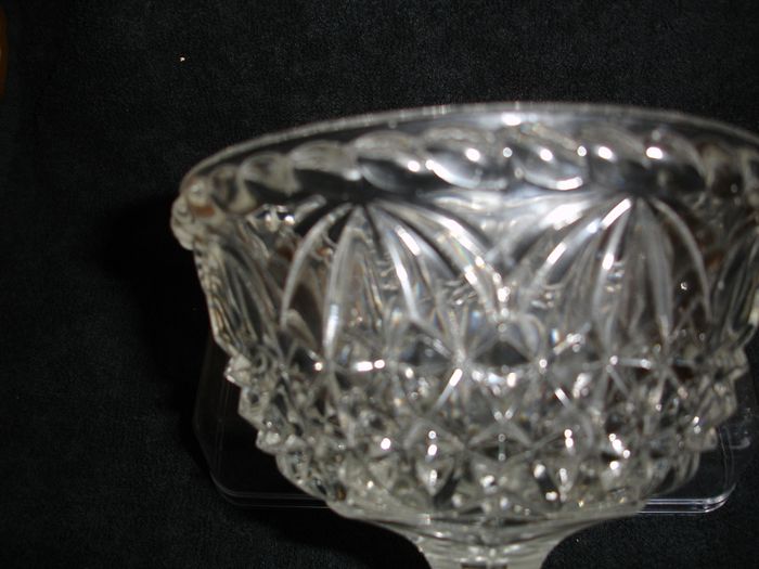 Antique Early American Clear Glass Compote Bowl circa late 1800's