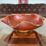 Antique Fenton Holly Pattern Marigold Carnival Glass Shallow Bowl Image 7