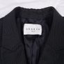 Sandro Paris Black Micro Polka Dot Double-Breasted Tailored Blazer Jacket 12UK/40EU Image 3