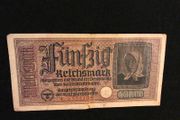 50 reichsmark banknote from Germany 1939