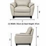 Arlo 2-Seater Genuine Leather Sofa and 2 Matching Armchairs Very Good Condition  Light Grey Image 4