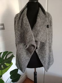 Grey wool jacket like all saints Coat Size 10-12