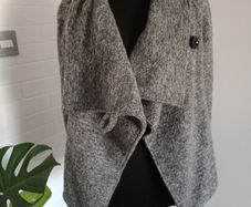 Grey wool jacket like all saints Coat Size 10-12