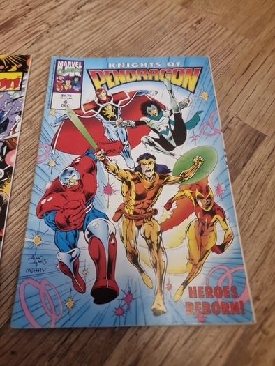 Job lot 3 vintage Knights of Pendragon comics. 1993