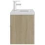 Sink Cabinet with Built-in Basin White and Sonoma Oak Chipboard Image 6