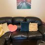 Black Leather Corner Sofa Image 3