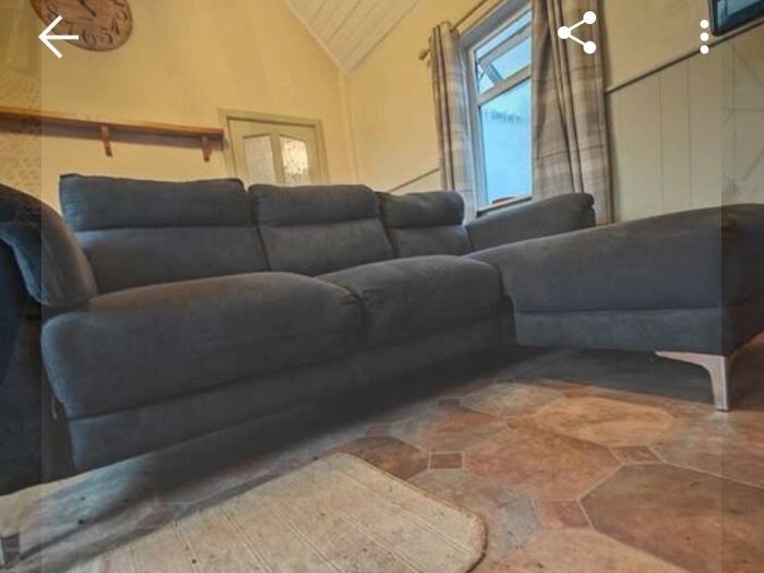 Urgent: Charcoal Grey Left-Hand Chaise Couch