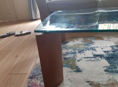 Glass coffee table - can bundle matching side table for 140euro