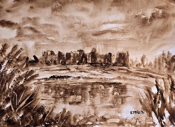 Roscommon castle watercolour