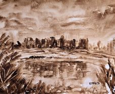 Roscommon castle watercolour
