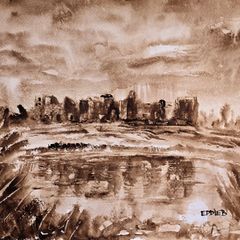 Roscommon castle watercolour