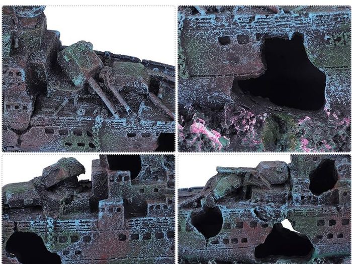 NEW SALE | Shipwreck Aquarium Ornament Resin Sunk Ship Decor Decoration for Small Betta Fish Tank