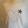 Carla Giannini Angora Wool Jumper White Heart Star One Size NWT  CAN POST Image 3