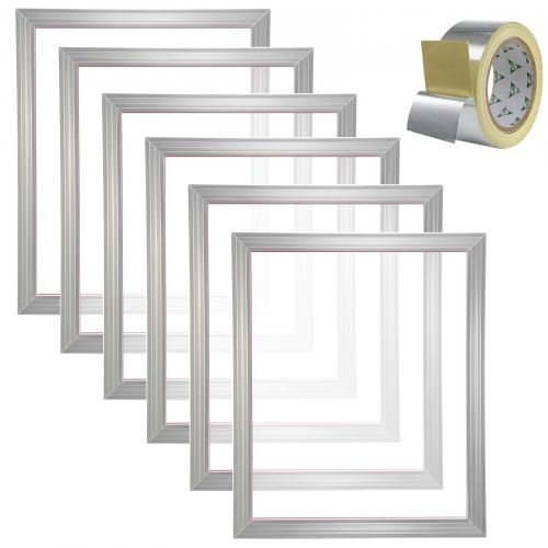 Screen Printing Kit Silk Screen Printing Frame 20x24in 110 Count Mesh 6pcs