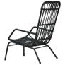 Garden Chair Poly Rattan Black Image 2