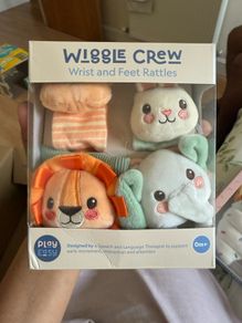 Wiggle Crew are soft sensory wrist and feet rattles